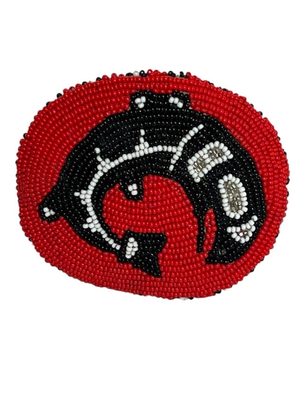 Vintage Beaded Native Large Hair Statement Barrette Seed Bead